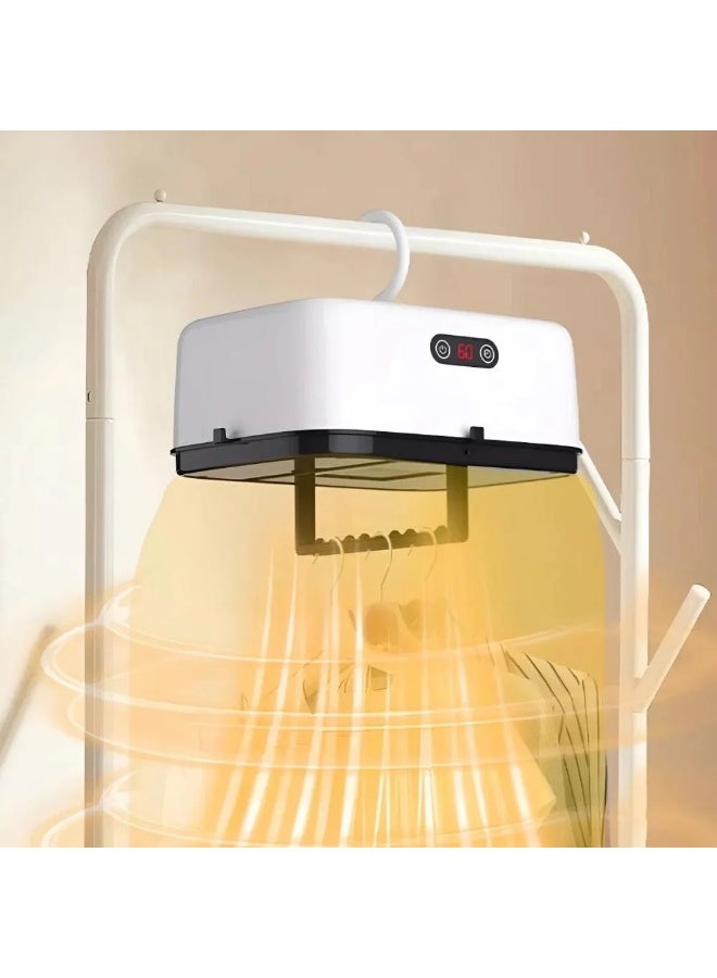 عام مجفف ملابس محمول، مجفف محمول للشقق المنزلية والسفر RVs، مجفف غسيل كهربائي صغير قابل للطي مع حقيبة - Image 1